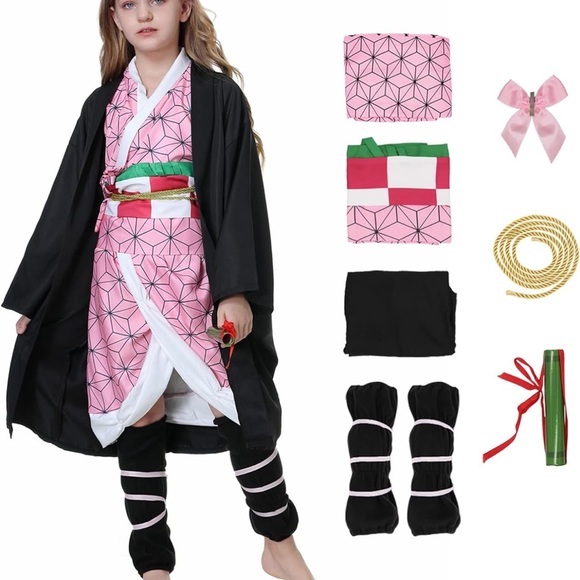 Cosplay demon slayer full outfit with wig and shoes size medium - Picture 3 of 6